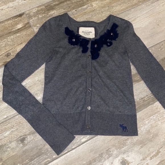 Abercrombie & Fitch Sweaters - Abercrombie & Fitch Gray Cardigan Sweater Knit